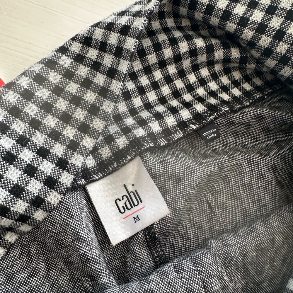 CAbi Black & White Gingham Skirt or Pants - Picture 2 of 2